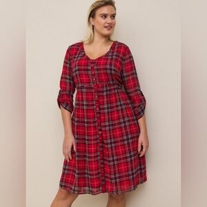 NWT Torrid Mini Chiffon Button Front Shirtdress 3